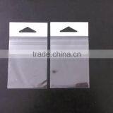 Plastic Resealable Opp Header Bag With Self Adhesive Flap at the Top