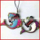 Shark Shape Lovely Key Chain With Metal Ring,creative Key Ring,special Plastic Key Tag