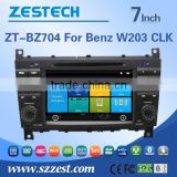 Dual-core 7'' double din car dvd for BENZ W203 CLK with Rear View Camera GPS BT Phonebook TV Radio RDS