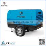 Screw type diesel engine direct driven towable trailer air compressor