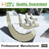 All weather synthetic aluminum outdoor swing lounge