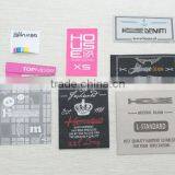 Cutting Edged Starch Coated Stiff Damask Woven Hat Label thumbnail-1