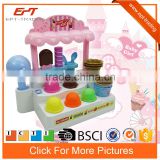 Fashion kids electric shopping toys game ice cream food shop with music