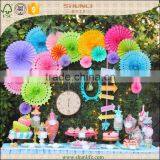 Wholesale Ourdoor Party Decoration Handmade Centerpiece Paper Fans