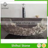 Hand Carved Blue Limestone Vanity Wash Basin for Bathroom thumbnail-1