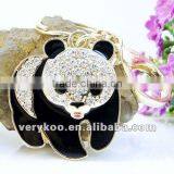 Fashion Enamel Panda Crystal Promotional KeyChain FCA-15131