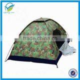 Camo Polyester Family Camping Tent With Fiberglass Pole Portable Equipment