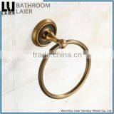 Customized Bathroom Designs Zinc Alloy Antique Bronze Finishing Bathroom Accessories Wall Mounted Towel Ring thumbnail-1