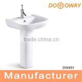 Chaozhou Bathroom Ceramic modern pedestal basin DW451