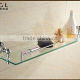 11137 Hot Sale Zinc Alloy Chrome Bathroom Accessories Glass Shelf thumbnail-1