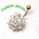 Shamballa Bananabell 316L Steel Piercing Jewelry,navel Ring