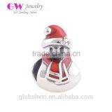 Wholesale Snowman Charm 925 Sterling Silver European Charm Bead Fit Snake Chain Bracelet Women Jewelry thumbnail-1