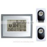 Wireless Weather Station, Wall/Table Clock Weather Station, Weather Station Hygrometer With 2 Sensors as a Gift thumbnail-1