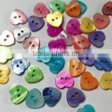 Dyed 2 Holes Heart Freshwater Shell Buttons