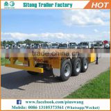Factory direct 2/3 axles container flatbed truck trailer 40ft container trailer price