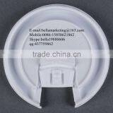 Plastic Flat Lid for Paper Cup Cover, White Liftback and Lock Tab Lid thumbnail-2