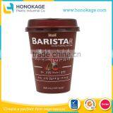 Wholesale Microwave SafeTakeaway Disposable Colorful Plastic Coffee Cup Warmer , Double Wall Cup With Lid thumbnail-1