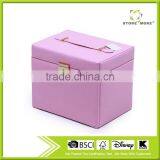 Pink Luxury Jewelry Box/wood Portable Jewelry Display Cases thumbnail-3