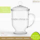 Ti-Borosilicate Thermos Glass Mug Dessert Cup With Lid