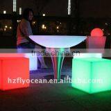 FO-8520 Illuminated LED Bar Table,led Round Outdoor Table,bar Counter Furniture Sets thumbnail-1
