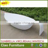 PE Rattan Poolside Lounge Outdoor Garden Furniture Leaf Lounge thumbnail-1