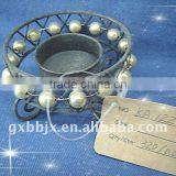 Gold Pearl Wire Round Decoration Candle Stand Craft thumbnail-1