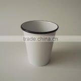 330ml Tea Coffee Milk Metal Enamel Coated Cup With Rim Steel Mug Glass thumbnail-2