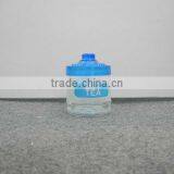 250ml Frosted Glass Tea Pot With Plastic Lids