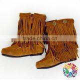 Whoelsale Suede Kids Cowboy Boots Tassel Moccasins Boots Baby Cowboy Boots thumbnail-3
