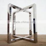 Stainless Steel Solid Wood Dining Table Metal Leg Wholesale Factory thumbnail-1