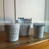 Trade Show Hottest Home & Garden WHITE Metal Buckets/Portable High Quality Ash/Ice/coal Bucket/pails