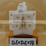 hot sale christmas ceramic tealight candle holder for supply