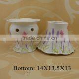 Hand Painted Lavender Shape Ceramic Fragrance Oil Burner With Tealight Candle thumbnail-2