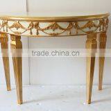Living Room Furniture Antique Gold Framed Mirror Console Table thumbnail-4