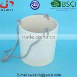 Glazed Ceramic Indoor and Outdoor Rope Hanging Planter Pot thumbnail-5