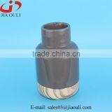 BSCI Audit Factory Price NEW Design Wood Grain Modern Ceramic Vase thumbnail-1