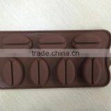 Custom Silicone Ice Cube Tray,ice Tray Cocoa Beans Shape,lcocoa Beans Ice Cubes