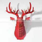 2015 Newest Top Quality Wood Deer Head for Christmas|home Decor|festival Gift thumbnail-4