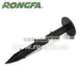 10cm Long Black Plastic Garden Nail Pegs thumbnail-3