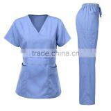 2016 Designer Medical Scrubs Medical Scrubs Uniform Women's Scrubs Medical Set Stretch With Ultra Soft Contrast Pocket thumbnail-3