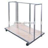 Double Hangrail Merchandiser With White Shelves Garment Display thumbnail-2