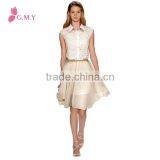 Fashion Lace Chiffon Sleeveless Dress Code Smart Elegant Chiffon Casual Dress Wear in Summer thumbnail-1