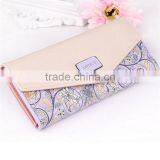 Korean Popular Style Flower Soft Envelope Wallet Purse for Women and Girls thumbnail-5
