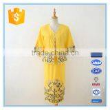 New Fashion Ramie Cotton Multi Colors Emboidery Jacket Dress Suits For Woman thumbnail-1