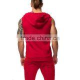 Summer Men Hooded Sleeveless Vest Running Training Cultivate One's Morality Sport Style Jacket thumbnail-4