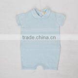 Fashion Turn-down Collar Cotton Baby Romper Trim Contrast Color One Piece Sweater thumbnail-2