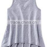 90% Ctn, 10% Mel, S/J, 160 Gsm, Children Girls Tank Top and Back Side Long thumbnail-1