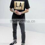 China Factory OEM Service Short Sleeve Cotton Front Gold Printing t Shirts thumbnail-4