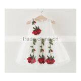 European Style Kids Baby Dress Rose Floral Pattern Princess Dress thumbnail-1