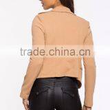 Latest Notched Collar Asymmetric Zip Woman Jacket Fashion Women Coats thumbnail-5